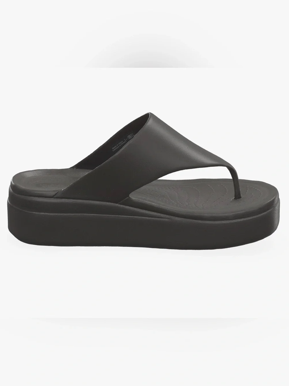 NWOT CROCS Brooklyn Black Platform Thong Sandals